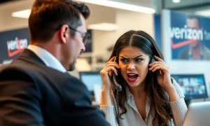 Angry customer confronting Verizon about controversial loyalty program tactics