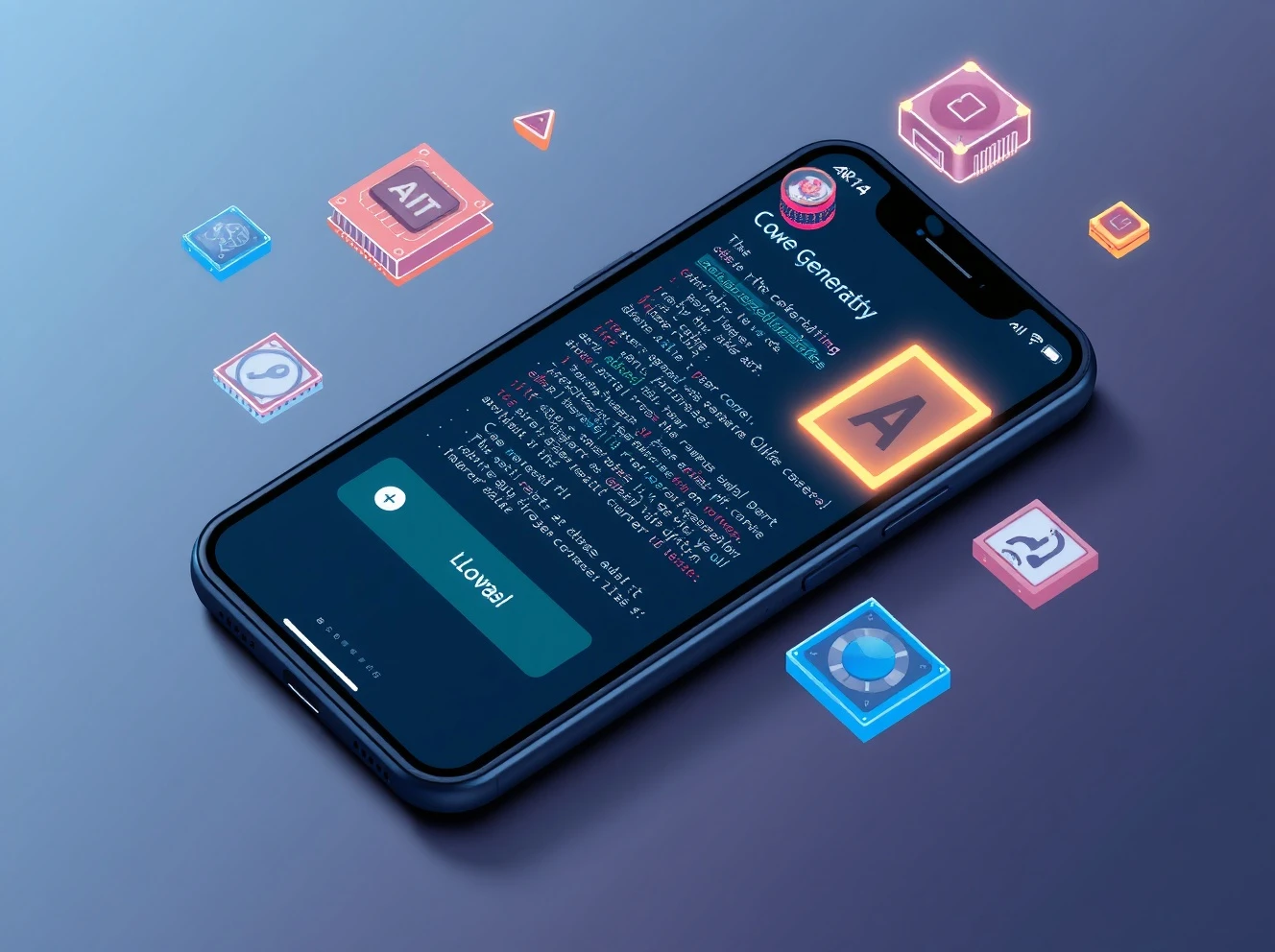 Vibe coding mobile apps showing low adoption rates on smartphone screen with AI coding interface