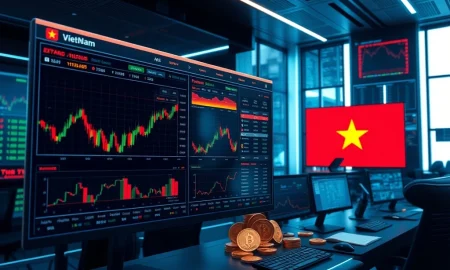 Vietnam crypto exchange platform showing secure digital asset trading interface with regulatory compliance features