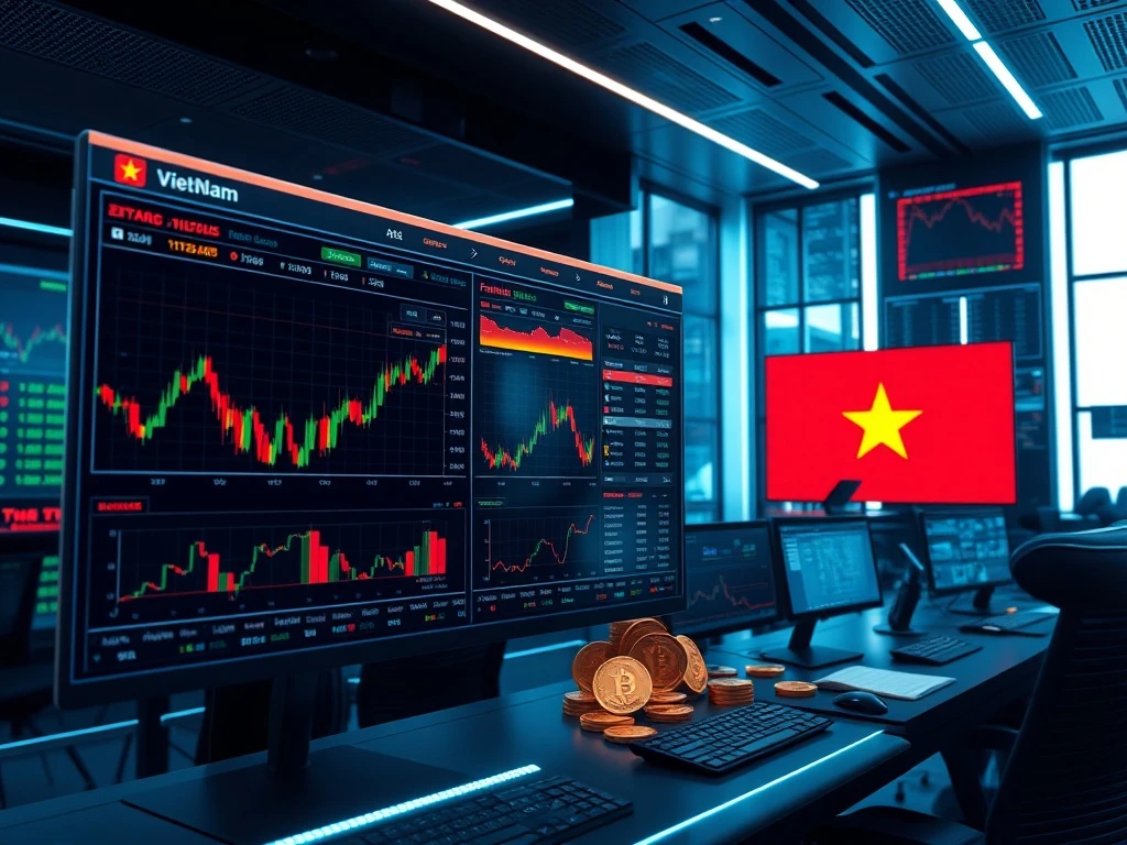 Vietnam crypto exchange platform showing secure digital asset trading interface with regulatory compliance features