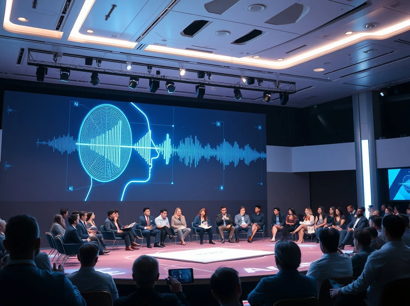 Mati Staniszewski presenting revolutionary voice AI technology at StockPil Disrupt 2025 conference