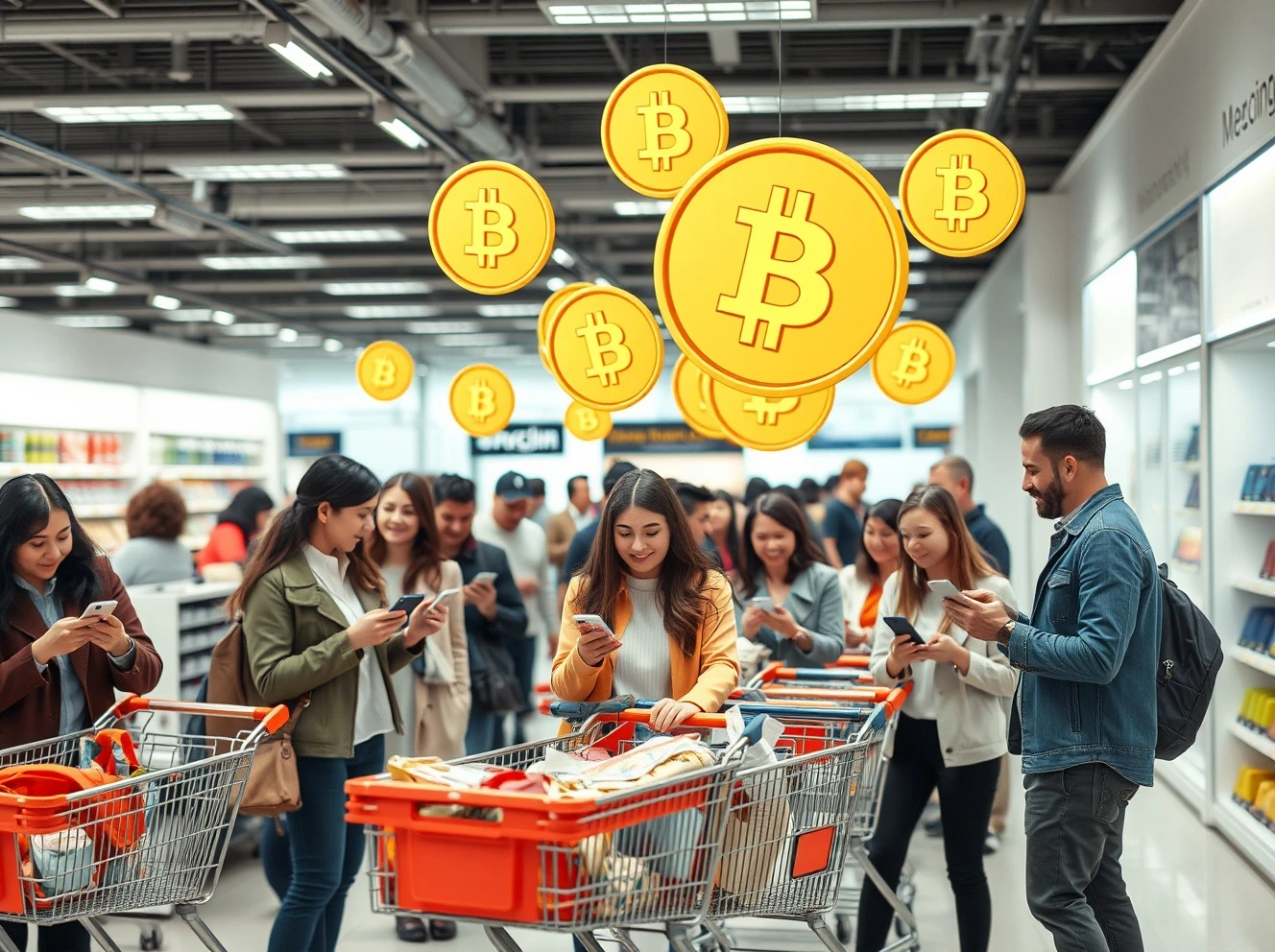 Walmart cryptocurrency payment system enabling digital currency transactions for retail customers