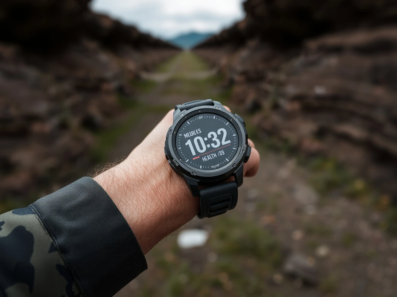 Military-grade smartwatch showing durable design and fitness tracking features on Walmart promotion