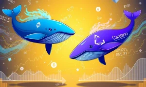 Cryptocurrency whale activity analysis showing Ethereum and Cardano market movements and investment signals