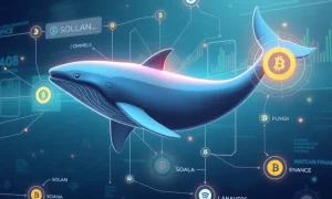 Whale-driven liquidity flow between Solana blockchain and emerging DeFi protocols showing capital movement patterns