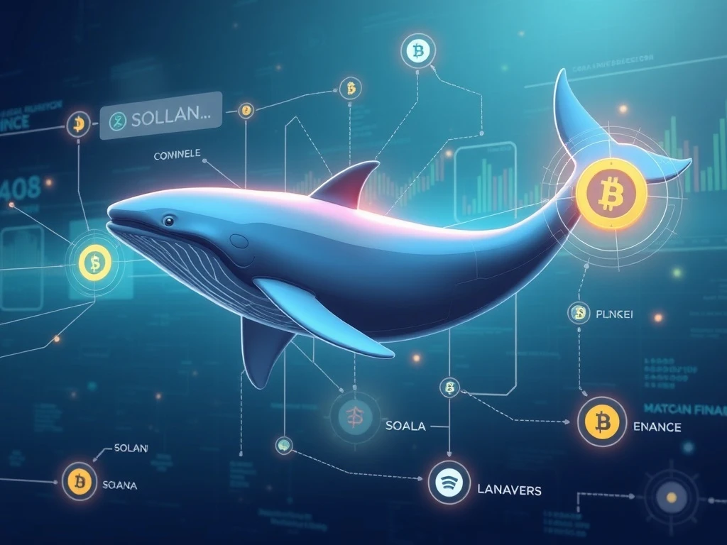Whale-driven liquidity flow between Solana blockchain and emerging DeFi protocols showing capital movement patterns