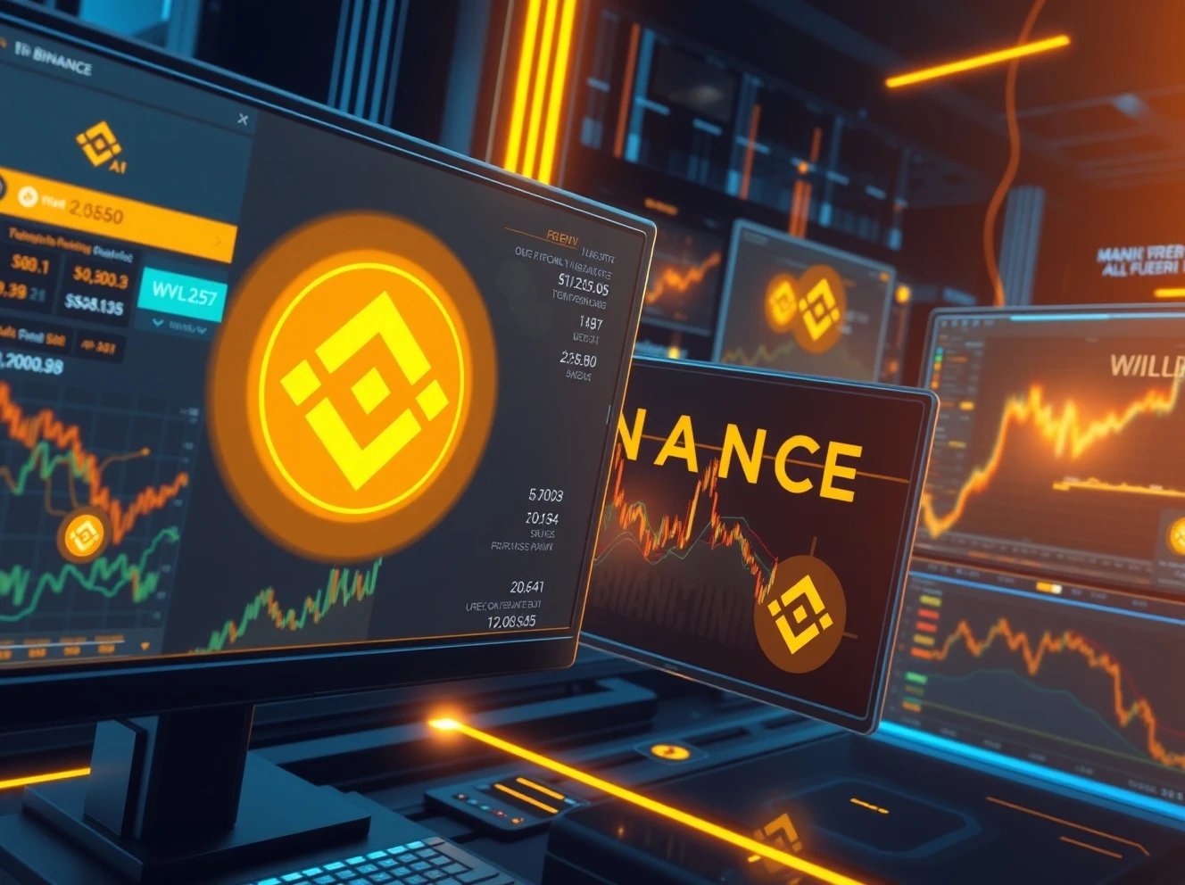 WLFI perpetual futures trading dashboard on Binance exchange showing leverage options and price charts