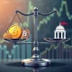 WLFI token analysis showing cryptocurrency and political influence balance scale