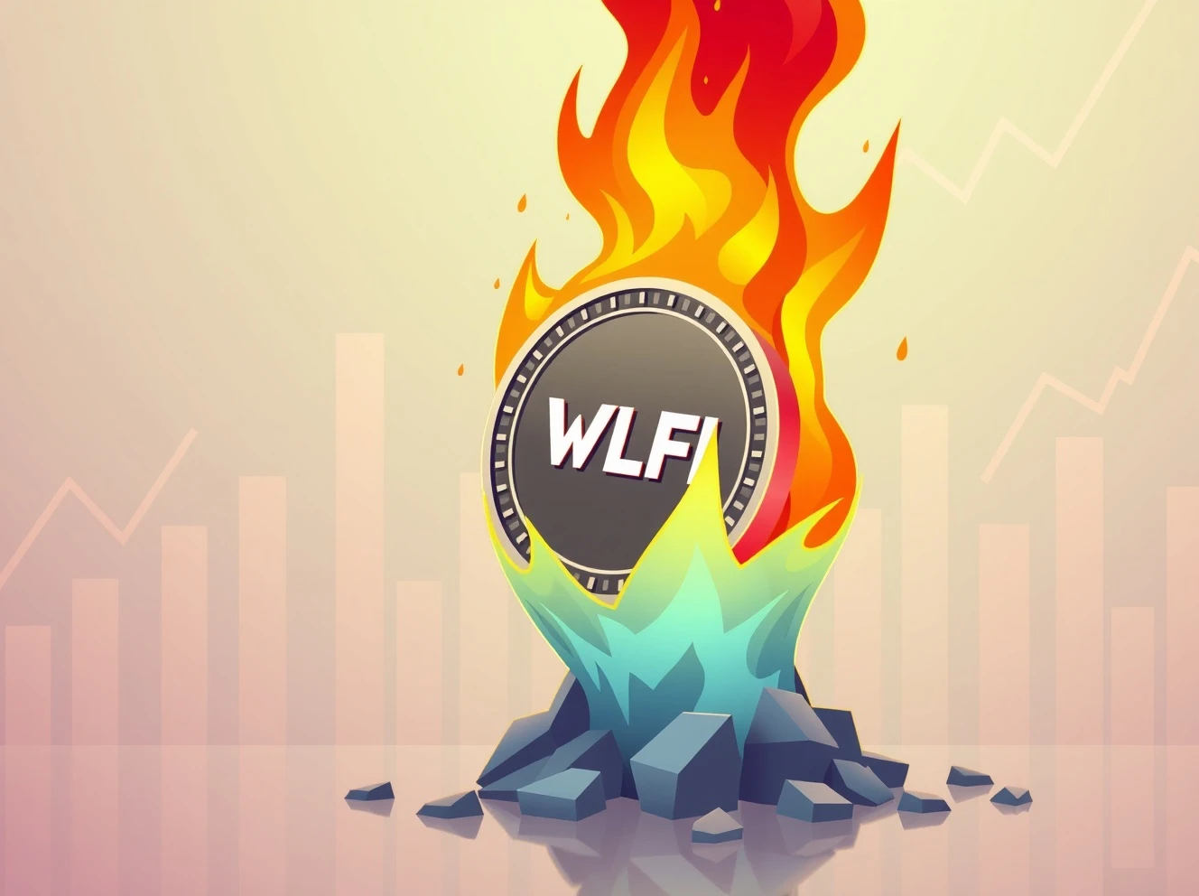 WLFI token buyback and burn operation to stabilize cryptocurrency value