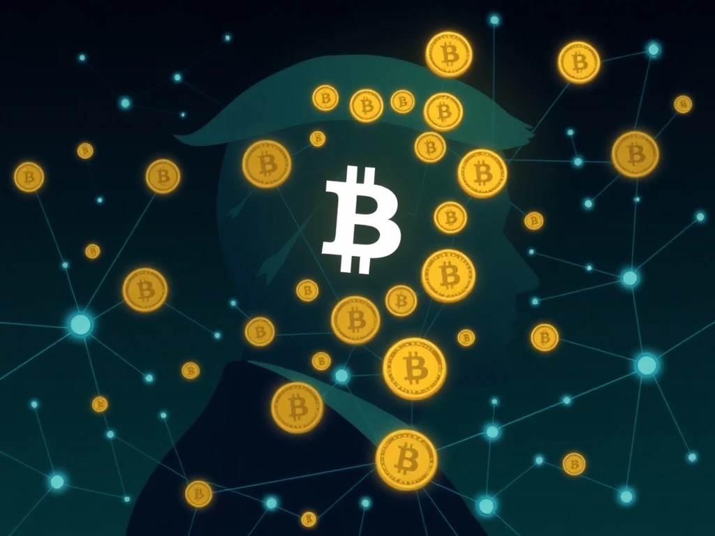WLFI Token analysis showing political figure merging with cryptocurrency blockchain network