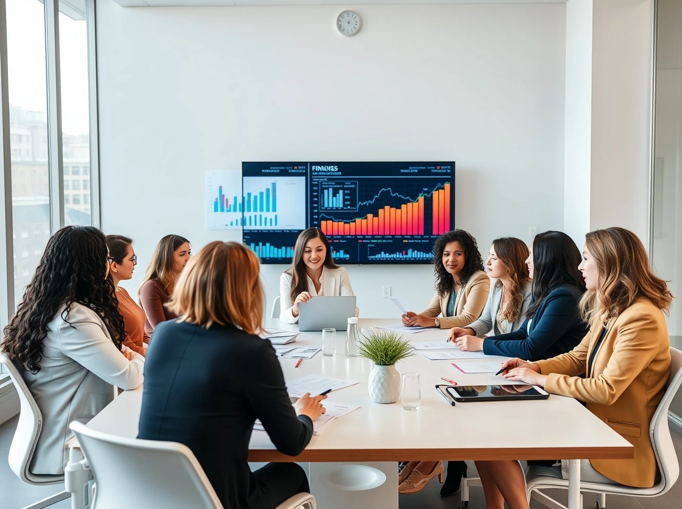 Women founders discussing exit valuation strategies at business conference