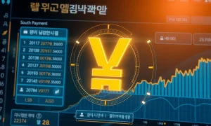 South Korean won-pegged stablecoin integration with digital payment systems showing blockchain technology