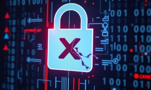 Security warning about X's end-to-end encrypted chat implementation with broken lock symbolism
