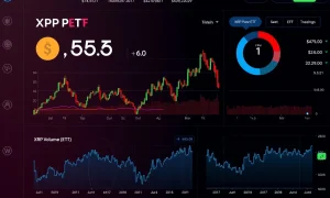 XRP ETF trading dashboard showing record-breaking $24 million volume performance