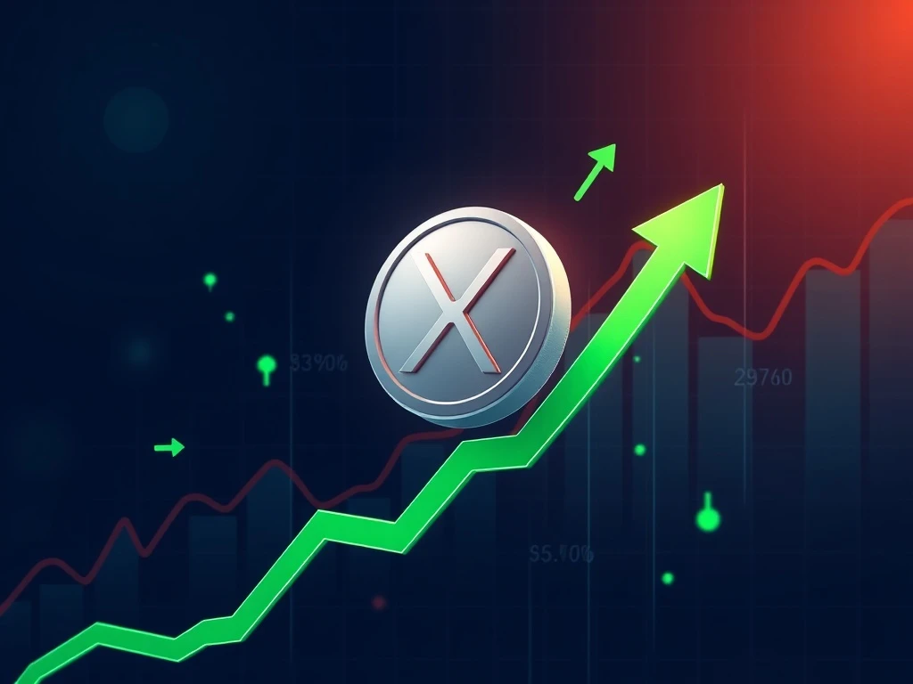 XRP prediction showing massive 90% price surge with upward trend indicators