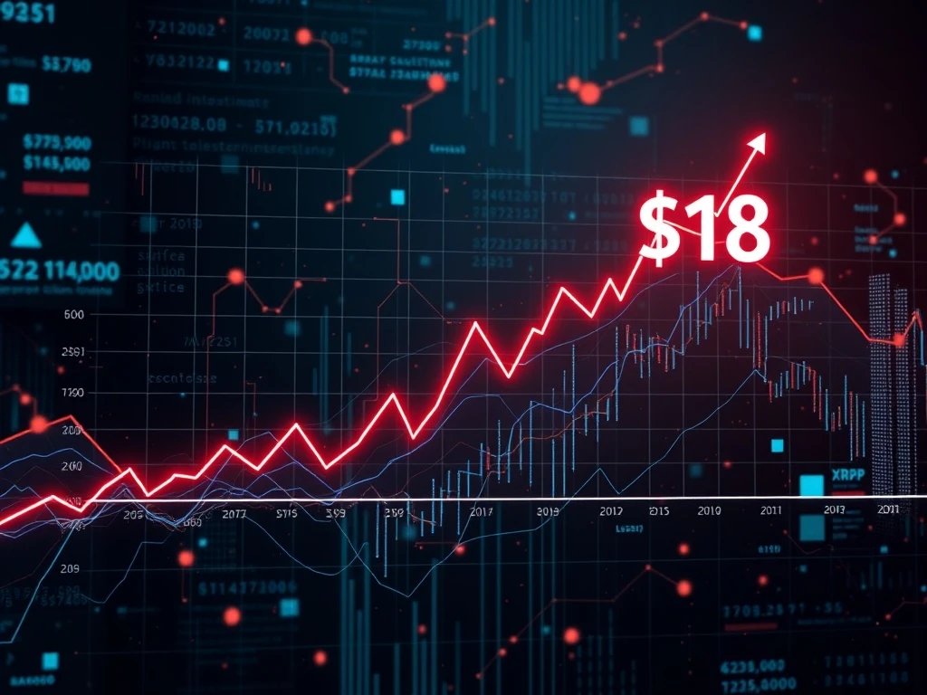 XRP price chart analysis showing potential surge to $18 target with technical indicators