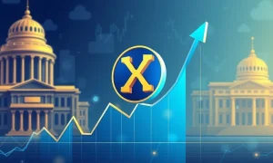 XRP price surge driven by regulatory clarity and institutional adoption with financial chart background