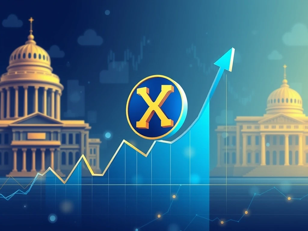 XRP price surge driven by regulatory clarity and institutional adoption with financial chart background