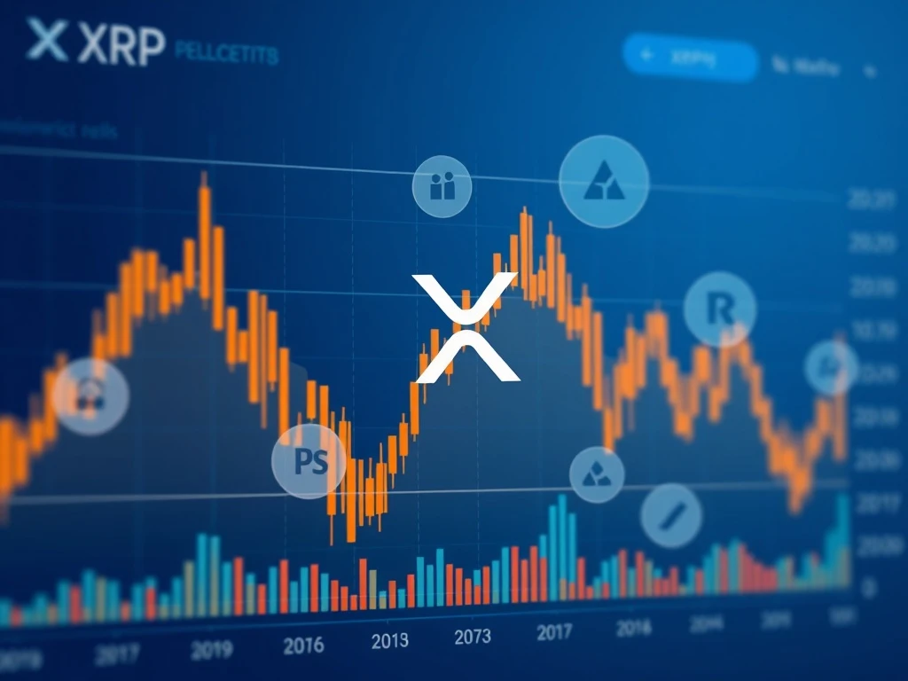 XRP price chart showing volatility amid institutional investment growth