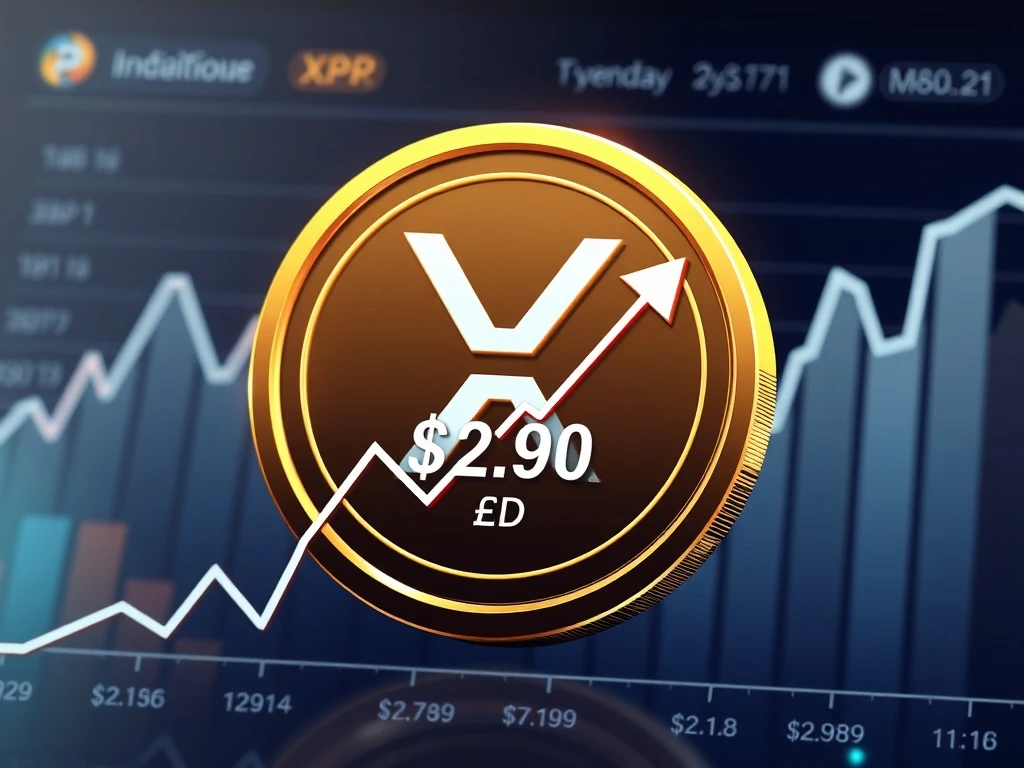 XRP price prediction showing bullish momentum targeting $2.90 threshold with institutional adoption indicators
