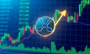 XRP price prediction showing symmetrical triangle pattern with bullish breakout potential