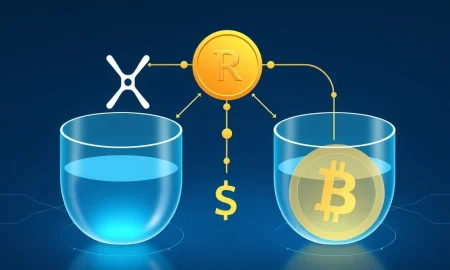 XRP-RLUSD AMM liquidity pools balancing cryptocurrency volatility with stablecoin security in DeFi ecosystem
