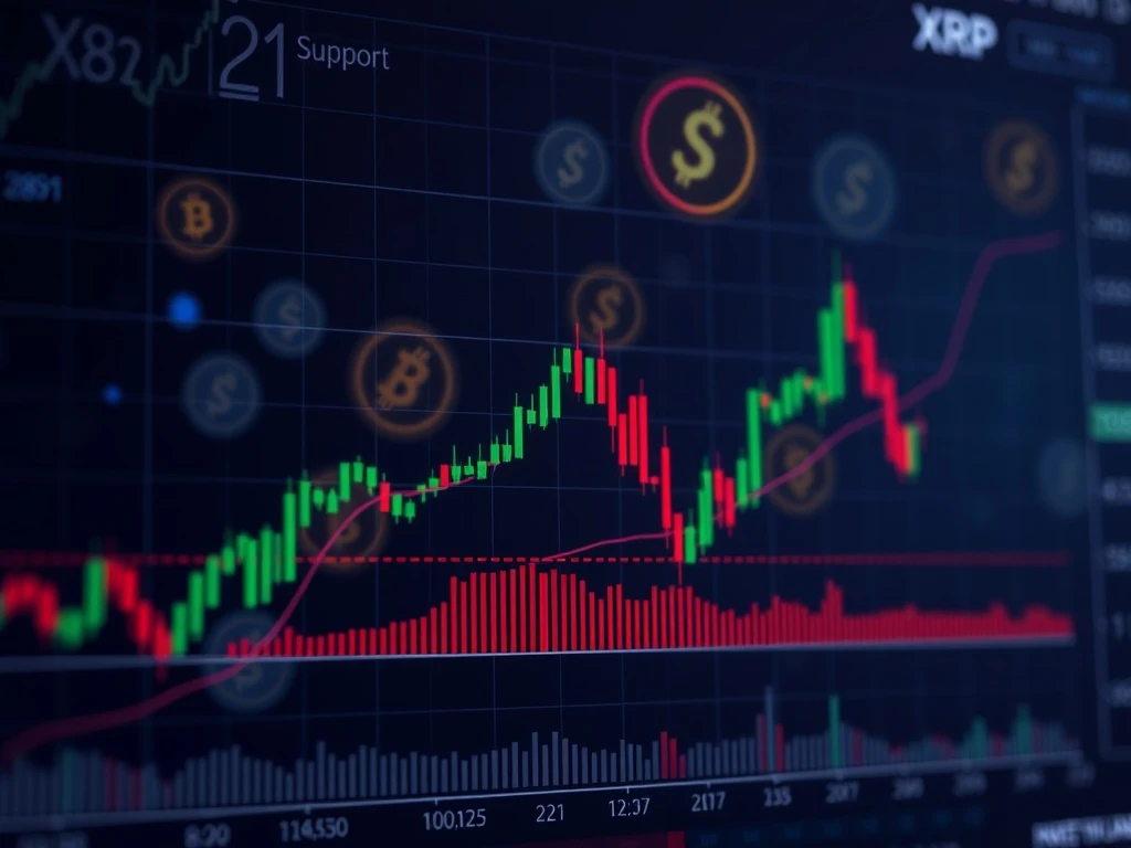 XRP support level analysis showing price chart at critical $2.83 threshold with bullish indicators