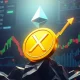 XRP surge analysis showing cryptocurrency growth against Ethereum competition with trading charts