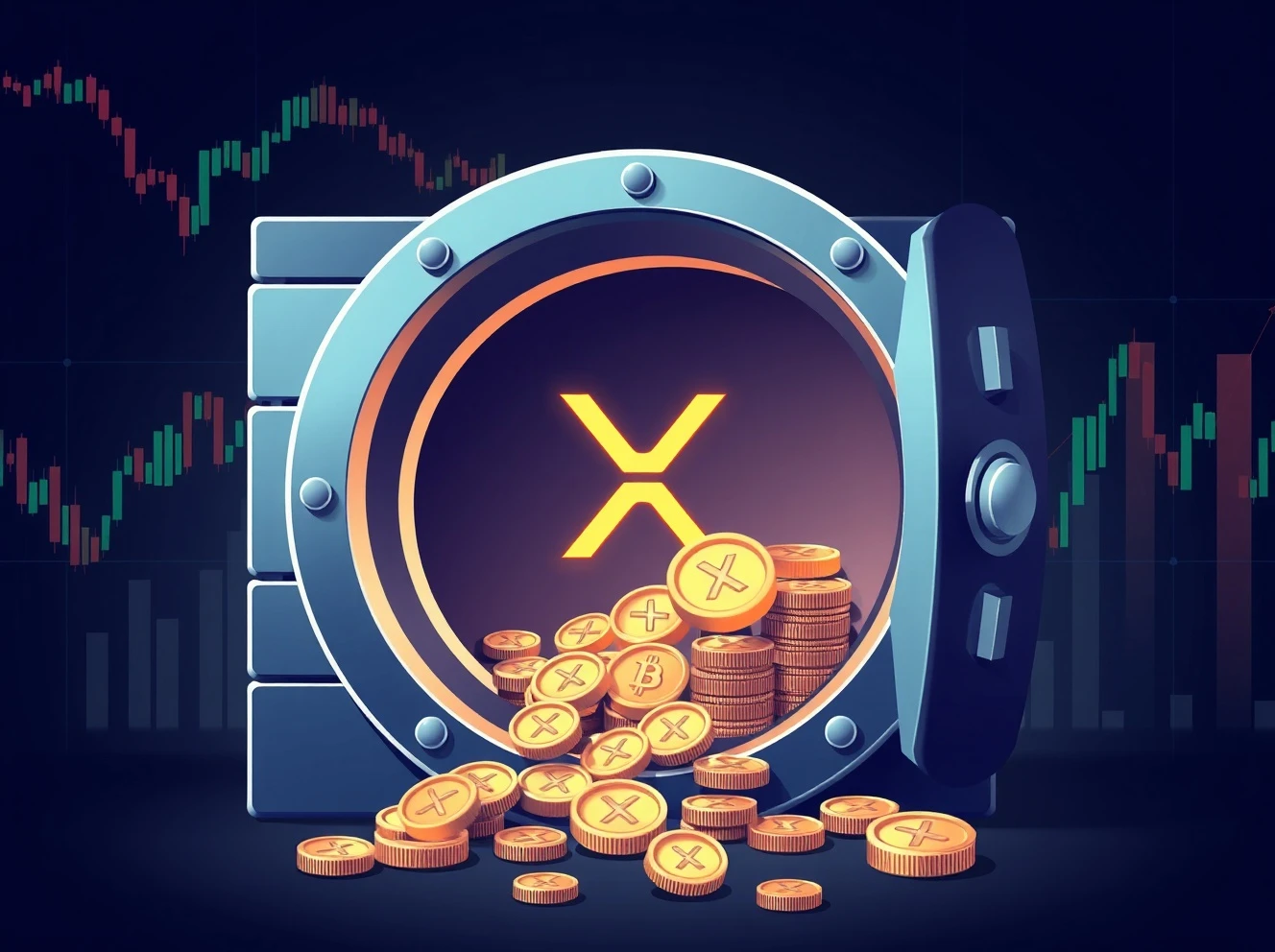 XRP unlock strategy showing vault release affecting cryptocurrency market volatility