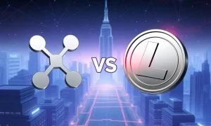 XRP vs Litecoin cryptocurrency investment comparison showing digital assets competing in financial markets