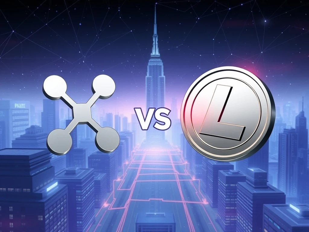 XRP vs Litecoin cryptocurrency investment comparison showing digital assets competing in financial markets