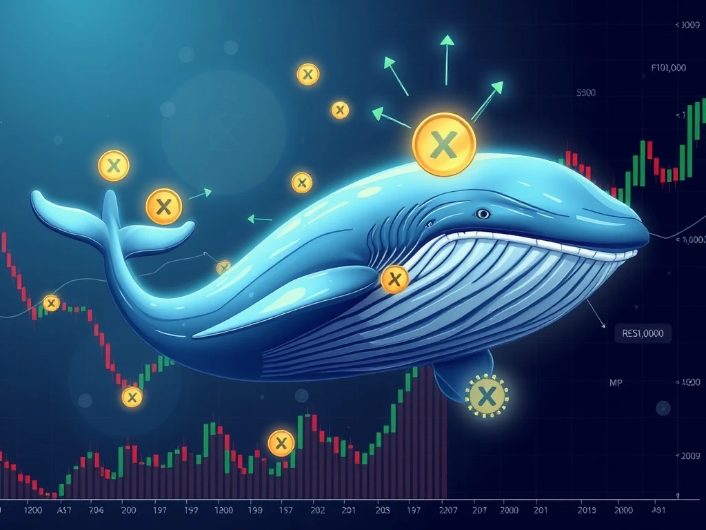 XRP whale accumulation pattern showing massive token purchases near key support level