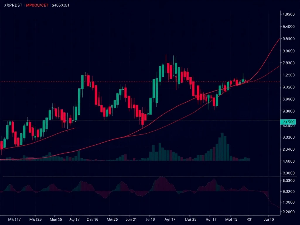 XRPUSDT technical analysis chart showing key support levels and trading patterns