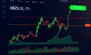 XTZ rebound analysis showing liquidation heatmap and price surge toward $1 target