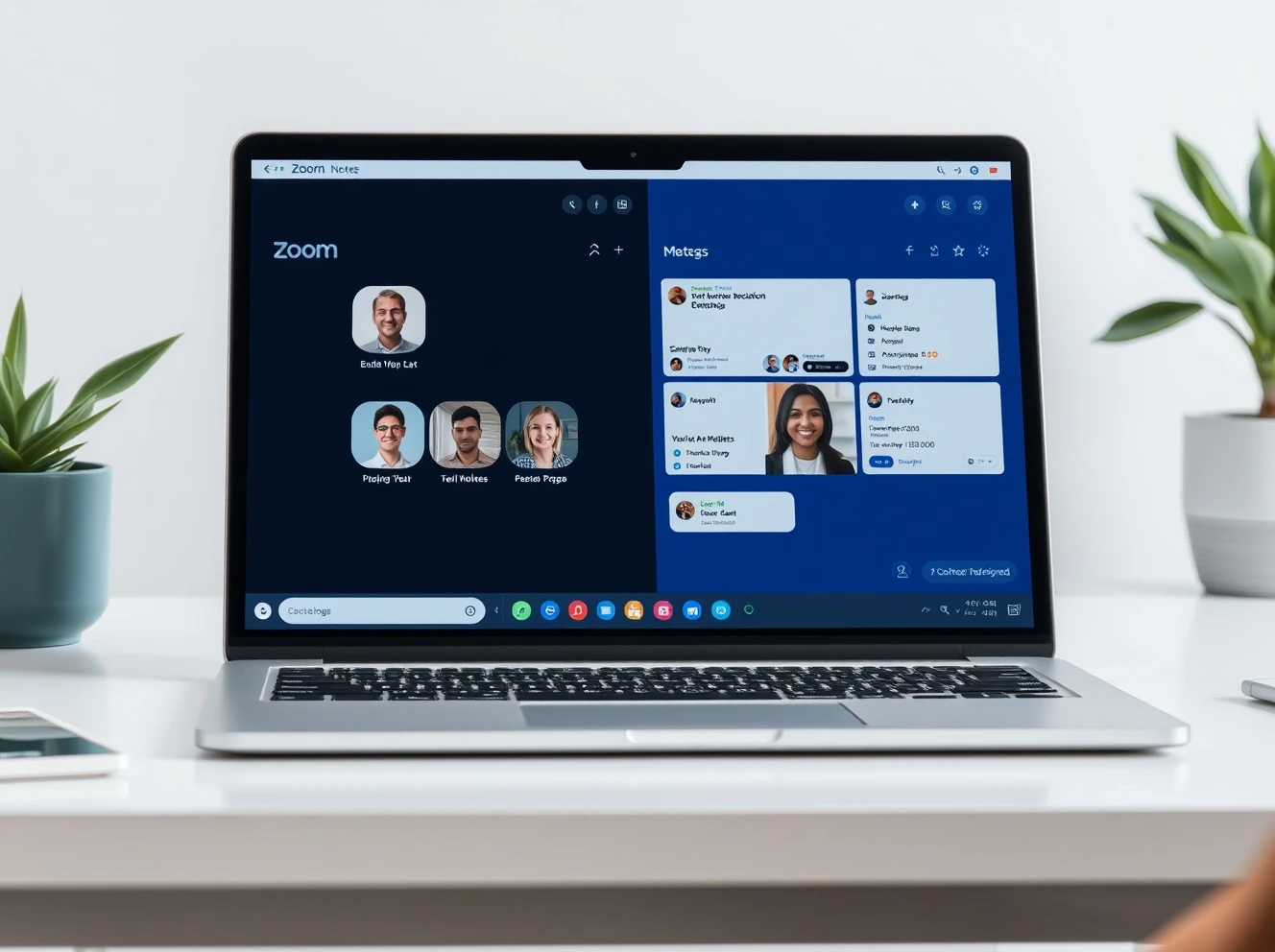 Zoom AI companion interface showing smart meeting notes and AI avatars for enhanced productivity