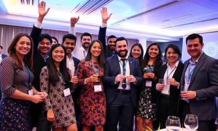 Ambitious business leaders receiving awards at LDC Top 50 ceremony 2025