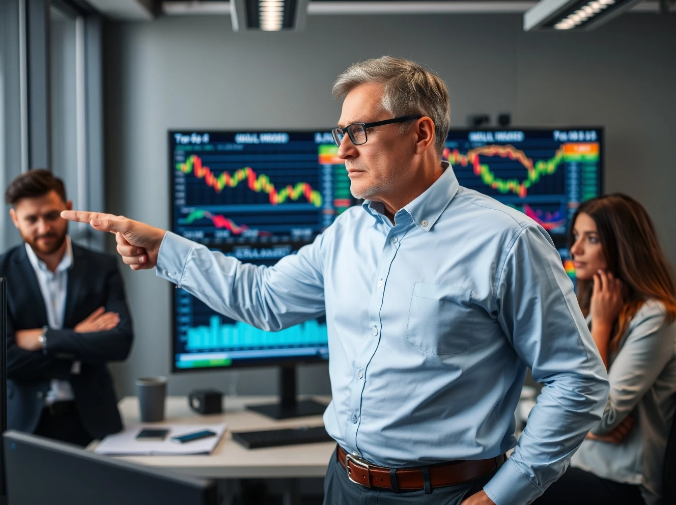 Financial analyst explaining market pullback strategy during stock volatility