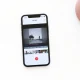 Apple Clips app interface showing video editing features on iPhone screen