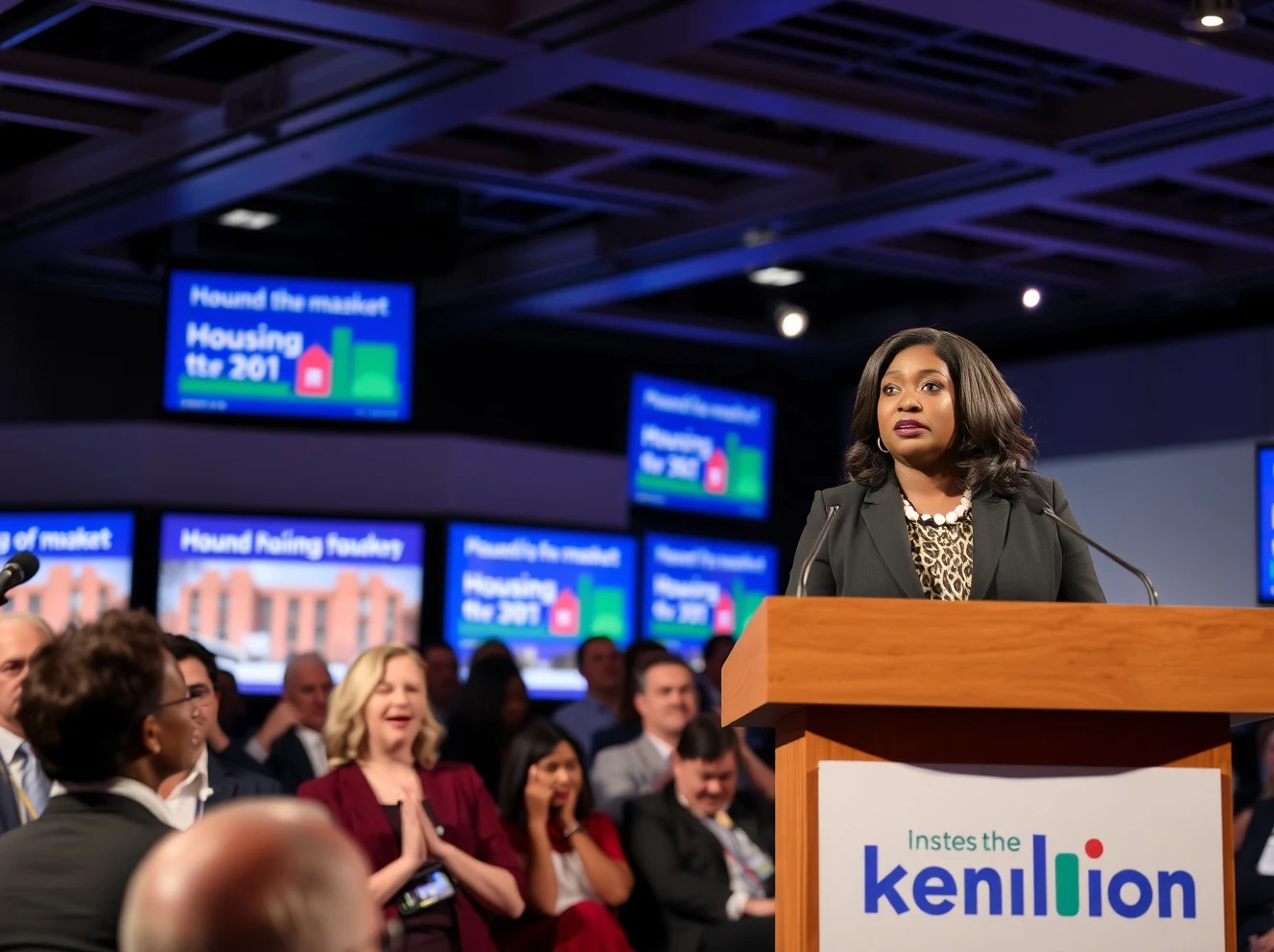 Kemi Badenoch announcing stamp duty abolition plan at Conservative conference