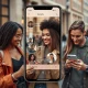 Cerca dating app interface showing social connections and mutual friends matching system