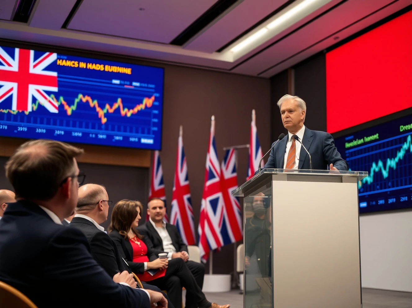 Kemi Badenoch announcing Conservative fiscal golden rule during conference speech
