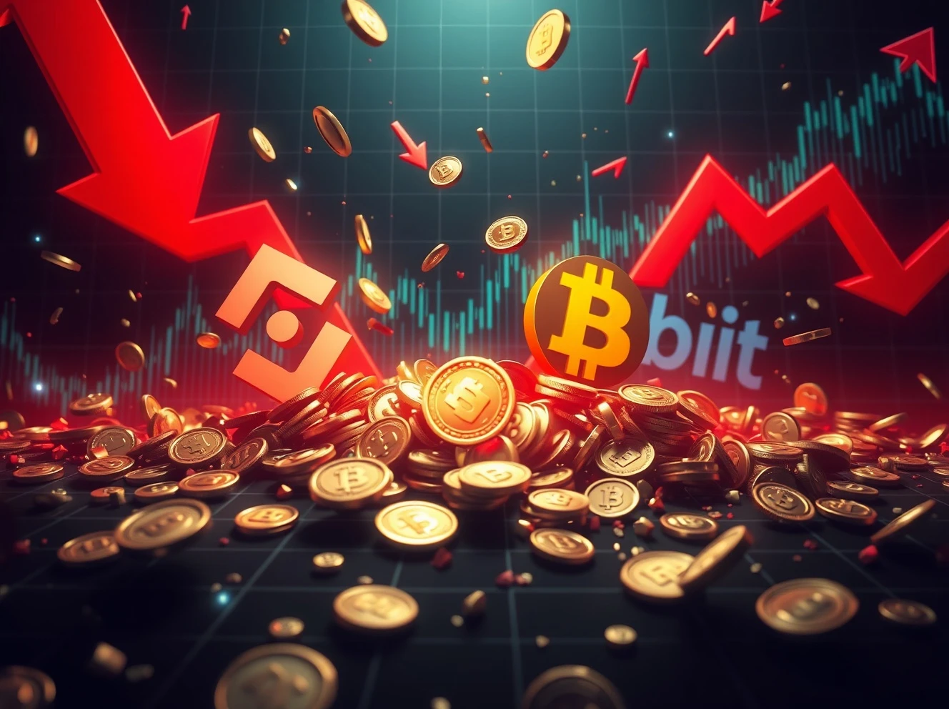 Crypto crash showing exchange failures and massive liquidations across major trading platforms