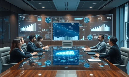 Deloitte enterprise AI implementation showing corporate technology transformation with digital interfaces