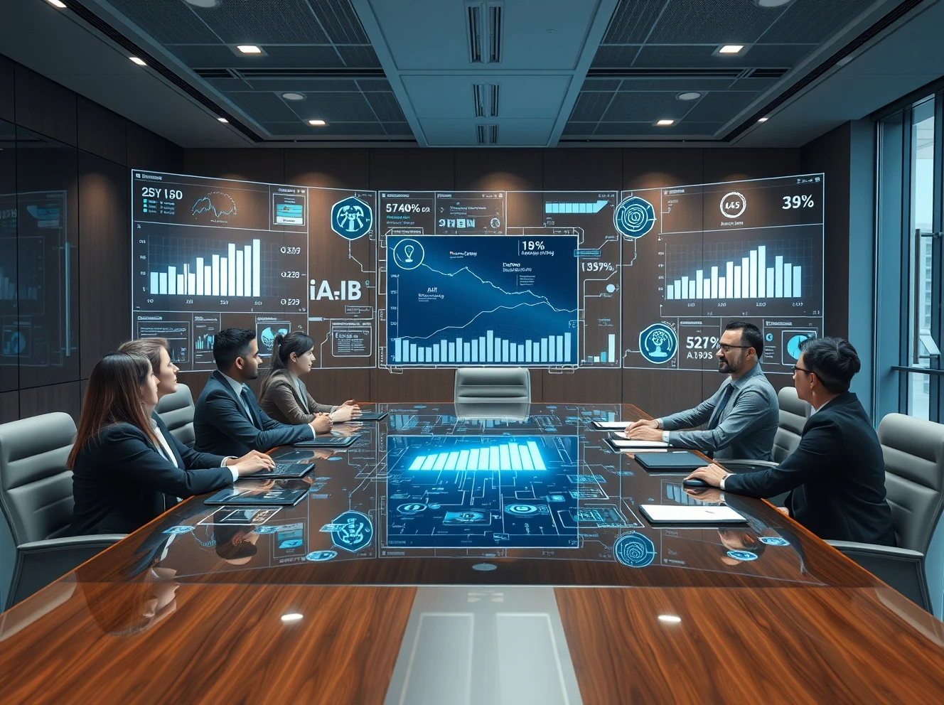 Deloitte enterprise AI implementation showing corporate technology transformation with digital interfaces