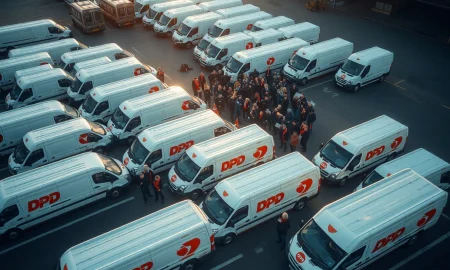 DPD drivers protest against parcel delivery pay cuts affecting their livelihoods