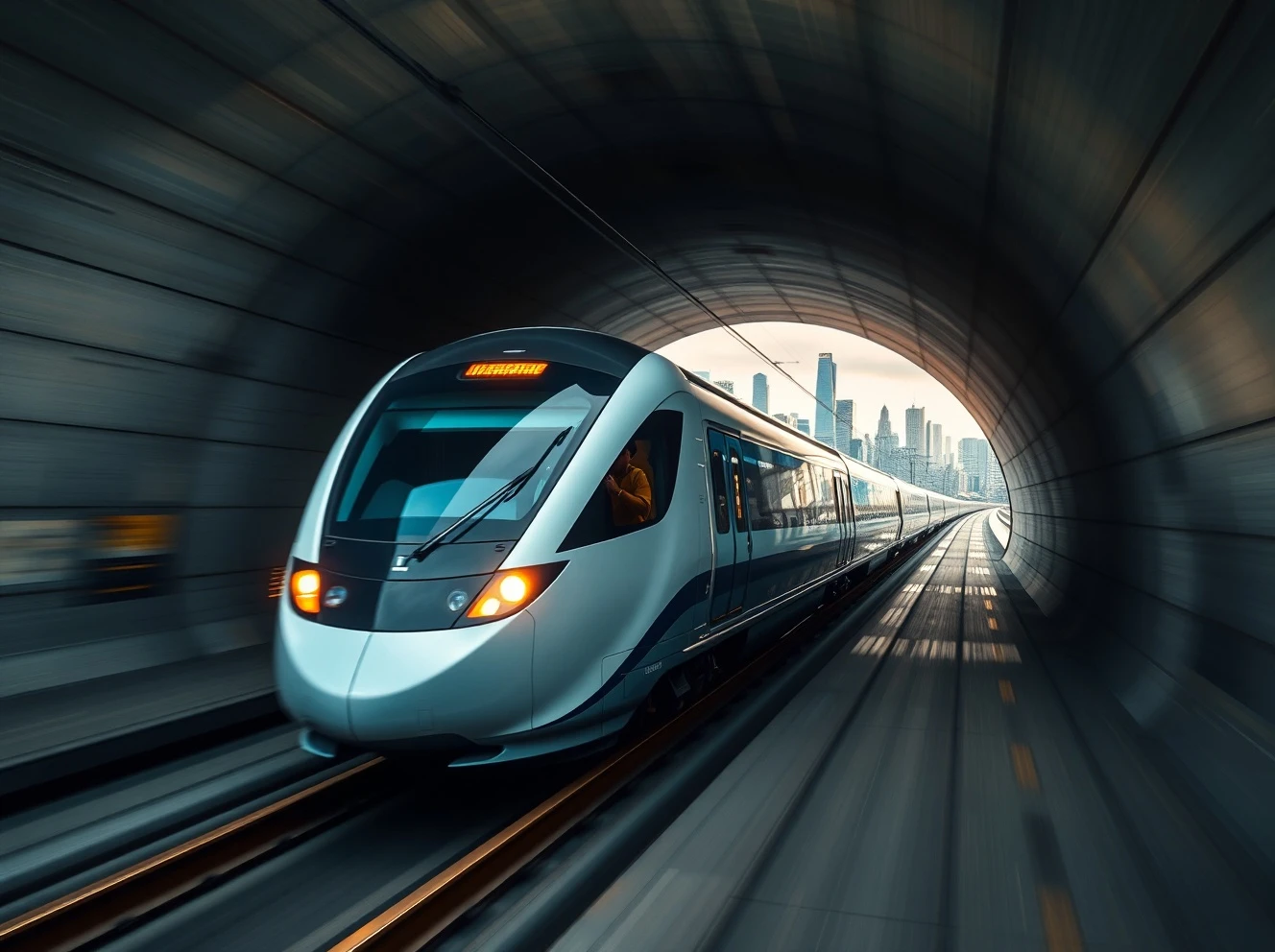 Gemini Trains high-speed Siemens Velaro emerging from Channel Tunnel
