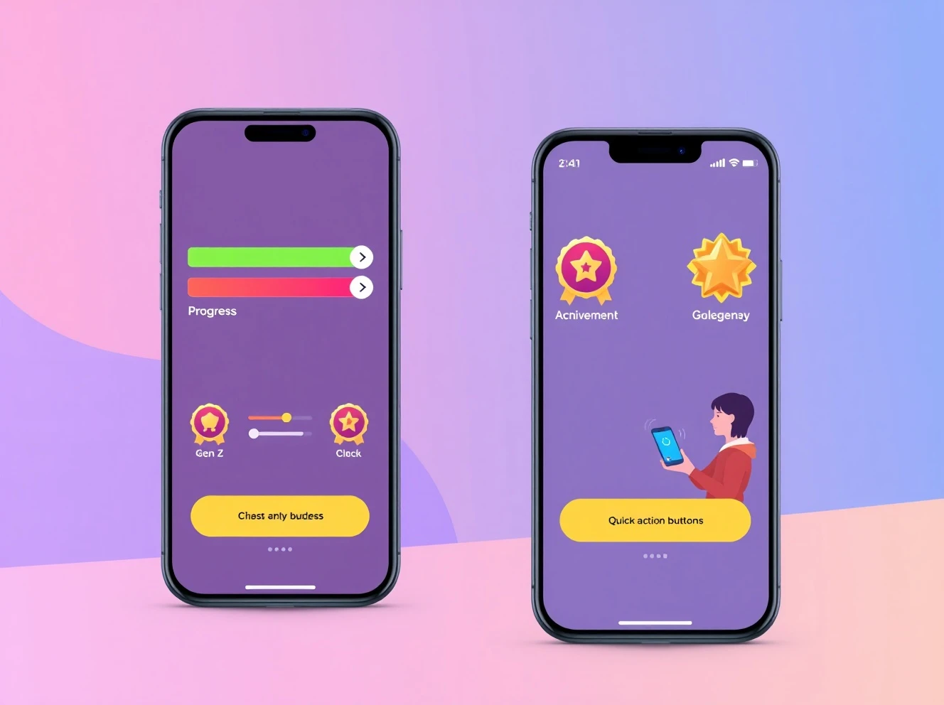 Gen Z retention strategies showing progress tracking and instant rewards on mobile interface