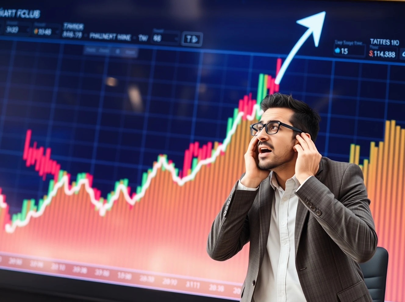 Investor making emotional decisions during market rally showing poor timing