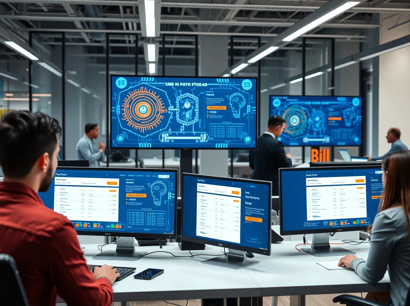 AI-powered accounts payable automation system processing business payments securely