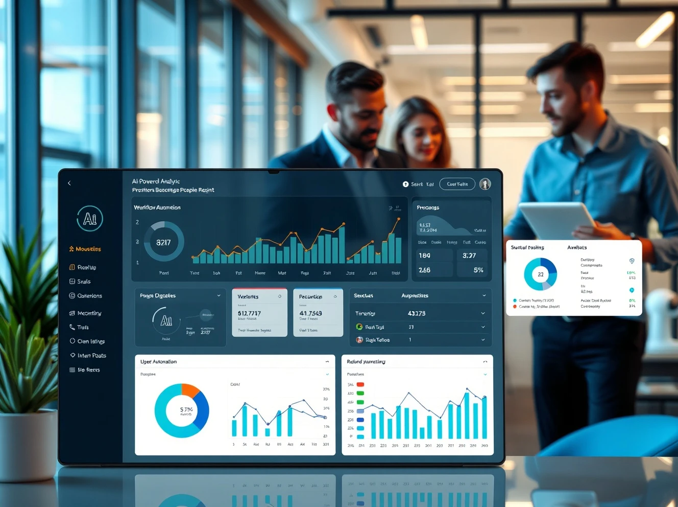NetSuite Next AI dashboard showing automated workflows and business analytics